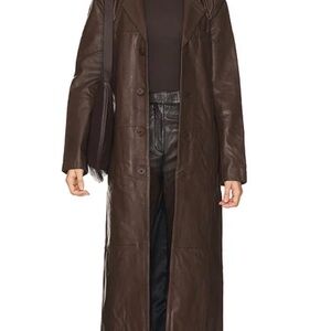 Deadwood Vargen Trench Coat - Leather